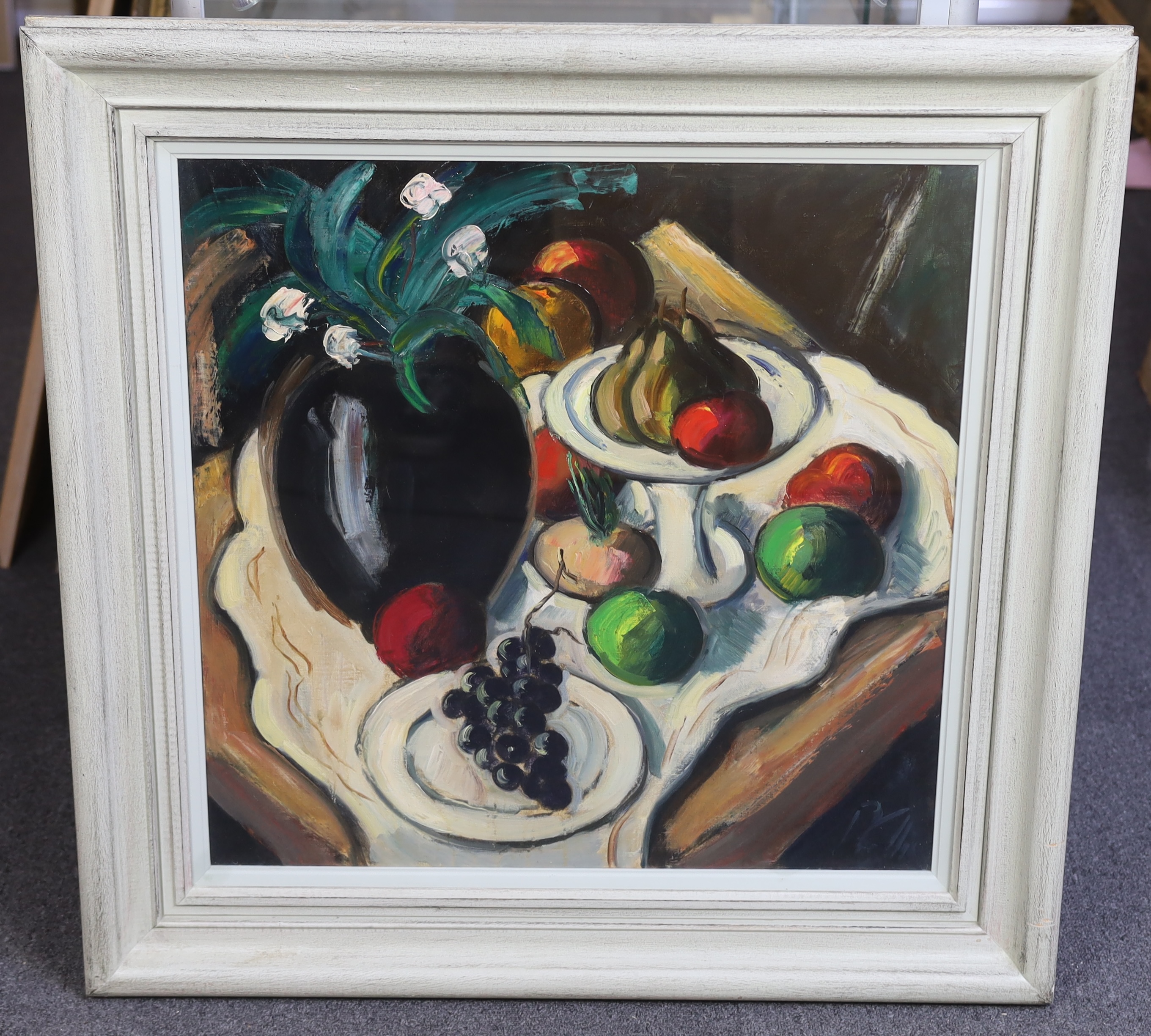 Peter Collis RHA (1929-2012), Still life with vase of flowers, oil on canvas, 61 x 61cm